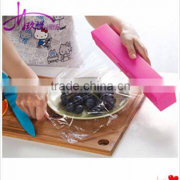 Creative 304 stainless steel blade candy color plastic cling film cutter