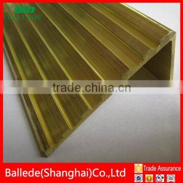 L Shade high quality brass stair nosing with anti slip strips