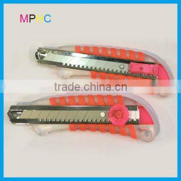 Transparent Plastic Handle Steel Snap off sliding blade Auto Lock Cutter Knife