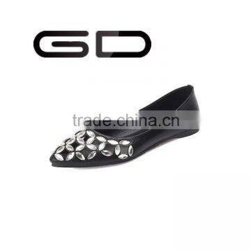 GD elegant unique frework design soft comfortable lining flat shoes for ladies