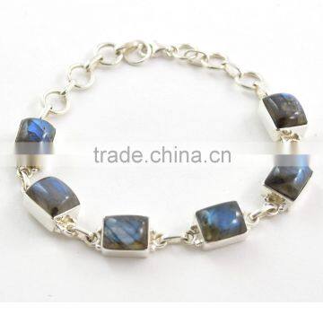 sterling silver 925 jewelry bracelet women silver jewelry blue fire labradorite bracelet