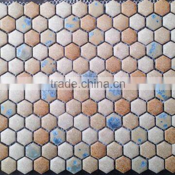 Nice Design Blue White Hexagon Mosaic Kiln photo-4