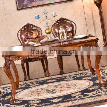 Restaurant luxury antique dinner daining table set import furniture from china