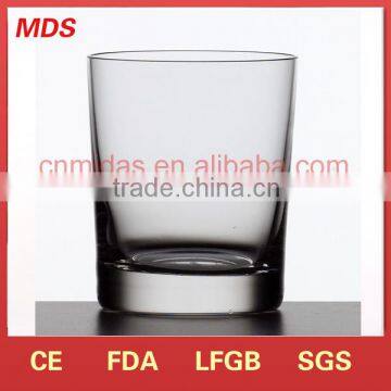 Clear hand made drinking thick bottom glass tumbler