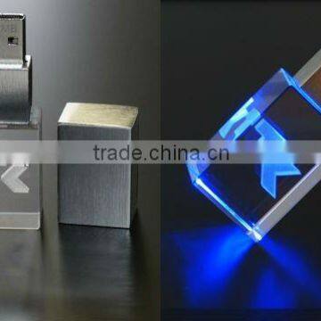 crystal usb flash drive with laser logo