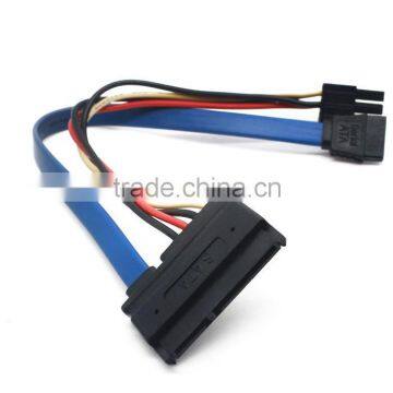 SATA22P To 7Pin +4Pin Power Cable,sata Hard disk cable