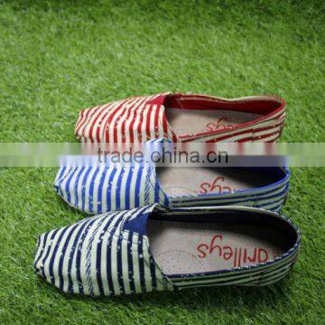 Ms Fashionable Striped Cloth Shoes photo-5
