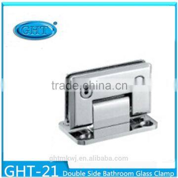 High Quality Edge Mount Hinge Bevel Circinal Angle 90 Degree Double Sided Glass Clamp