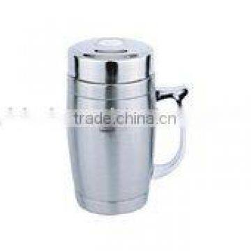 Double wall stainless steel thermos mug