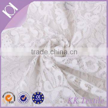 New Arrival 100% Cotton White Rose for Ladies Dress Lace Fabric White Lace Fabric photo-2