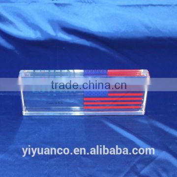 China supplier custom crystal acrylic resin paperweight, acrylic paperweight, acrylic block-0007