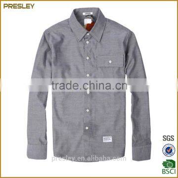 hot sale factory casual long sleeve wholesale mens dress shirts/solid color shirt