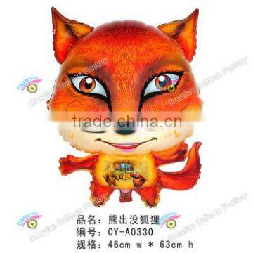 2016 fox shaped helium balloons animal shaped foil balloons