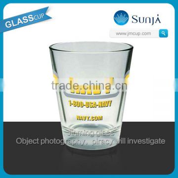 2014 hot sale glass V shape shot glass rock USA navy gift shot glass