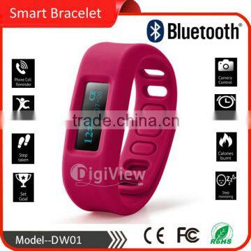 MOQ 50pcs factory price best bluetooth pedometer fitness smart bracelet OLED screen display wristhand health tracker