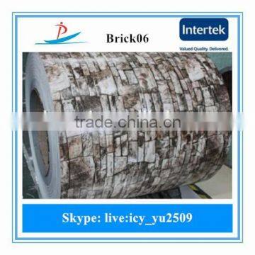 BRICK06 pre-painted brick grain ppgi steel coils/design ppgi used in building material,roof panel,decoration not made in Shandon