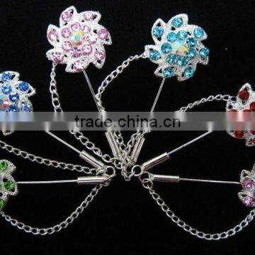 HP105 latest scarf pins with rhinestone