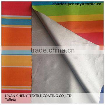 Polyester 210T Silver Coated Waterproof Dyed Flag Taffeta Fabric