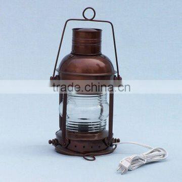 Vintage Antique Brass Nautical Ship Oil Lantern Lamp 1838