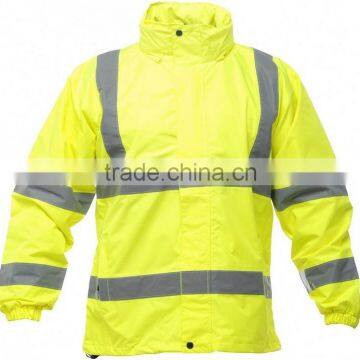 Lightweight high visibility reflective waterproof man safety jacket