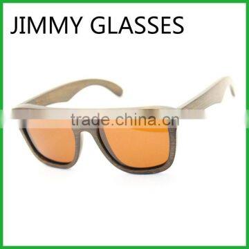 JM430 Brown Bamboo Polaroid Cat. 3 Hand Polished Sunglasses