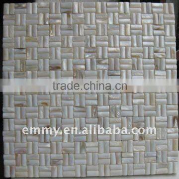 Convex China river mother of pearl mosaic wall tile for interior wall