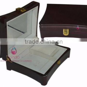 lock for jewelry storage wooden box with mirror