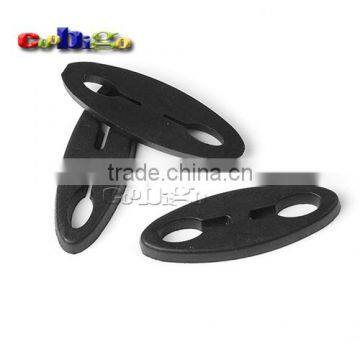 1/8"(4mm) 2 Holes Flat Soft Sliding Pointed Oval Cord Lock Stopper For Shoelace Paracord Backpack #FLS104