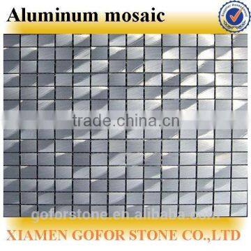 Backsplash Silver Mosaic Tile,Aluminum Mosaic Sheet,Hand Made Mosaic