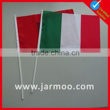 high quality PVC union jack hand waving flags with plastic pole