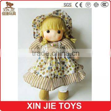 CE Standard Standing Plush Doll Toy Standing Girl Doll With Adress 10inch Standing Stuffed Girl Doll Toys