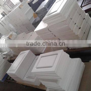 China Cheap White Gloss Pvc Mdf Kitchen Cabinet Doors photo-2