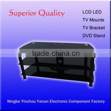 Glass Aluminum Tube LCD TV Stand 2015 Modern Living Room Furniture Three Decks