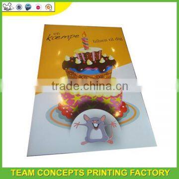 Greeting card with birthday music sound