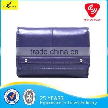 New Style Palm Clutch RFID blocking Leather Woman Wallet