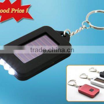 Best Solar Power 3 LED ABS Plastic Key Chain Torch Light For Gift Promotional photo-3
