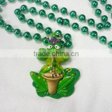 Mardi Gras Beads Poly Beads Necklace Wholesale Round Beads