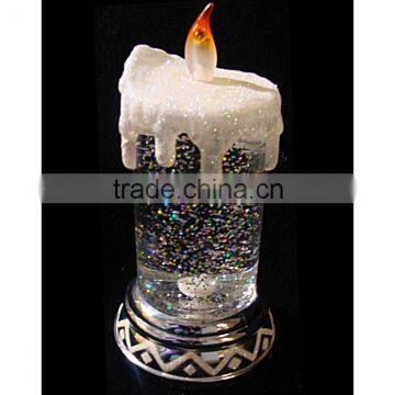 LED Candle Light Swirling Glitter Christmas Water Colour Changing Printied photo-2