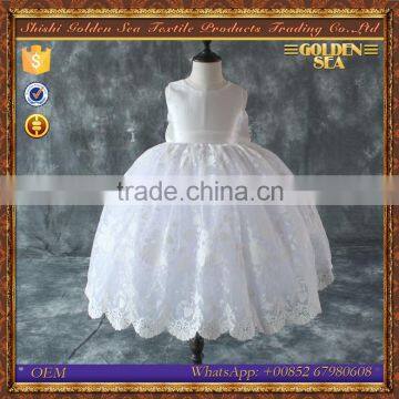 newest custom organza flower birthday princess dresses for kids