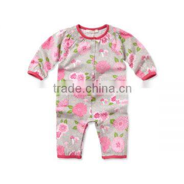 DB691 wholesale dave bella 2014 autumn 100% cotton printed infant clothes baby rompers baby onesie cotton