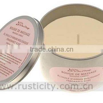 Aroma fragrance factory price natural essential oil massage candle in bulk