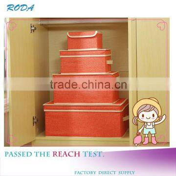 WBN-1: MuJia wholesale Cotton and linen storage box, Toys, underwear, clothes Storage,felt toy storage,wardrobe box