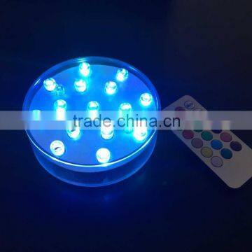 4 inch wide Multi-color Remote control LED Vase Illuminator / LED Remote control centerpiece light