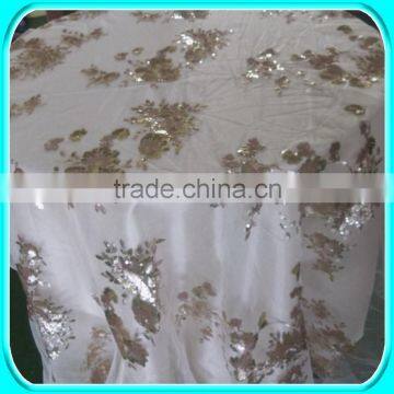 GOLD FASHION SPANGLE EMBROIDERY TABLE CLOTHS