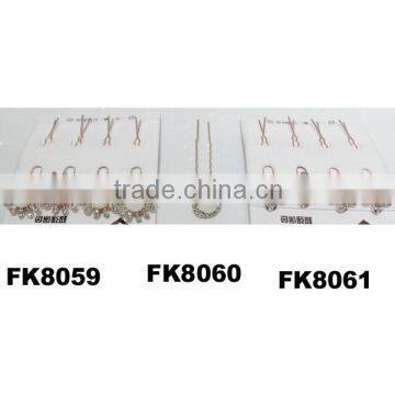 fancy rhinestone pearl u shaped hair pin