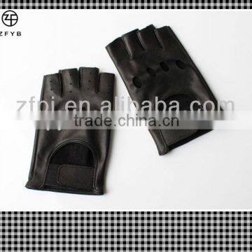 men genuine leather car driving gloves without fingers