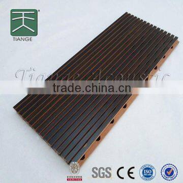 wooden grooved acoustic board interior wood wall covering MDF soundproof acoustic wall panel