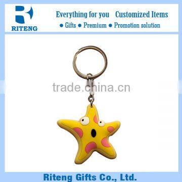 Promotional Starfish Keyring With Customized Design