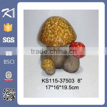 2015New design ceramic garden decoration mushroom