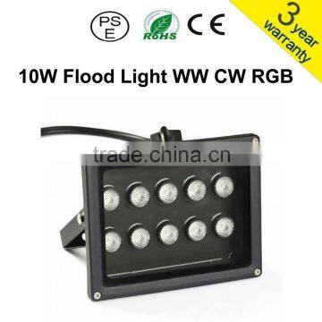 10*1w led floodlight white RGB IR RF DMX512 ce rohs 3 years warranty